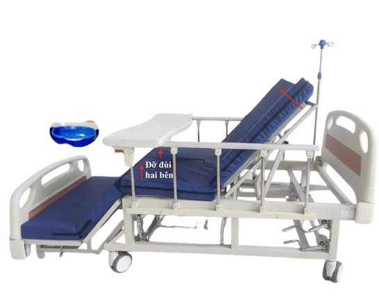 Giường bệnh 4 tay quay 16 chức năng GBM Mới 2025